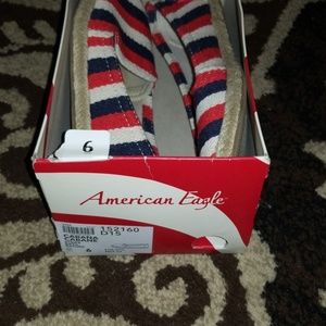 Striped size 6 flats